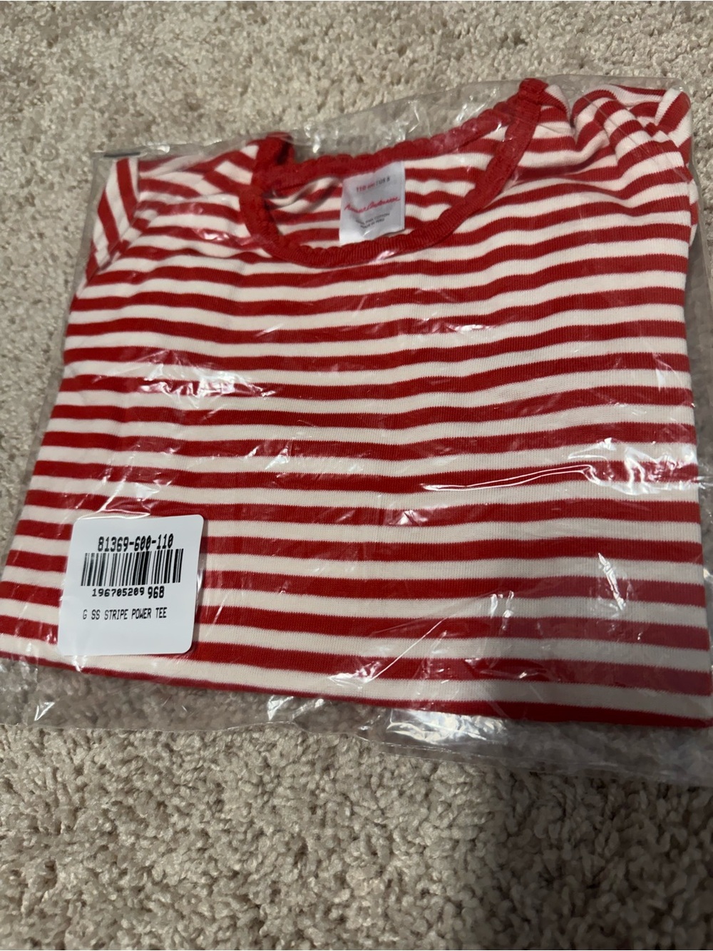 Hanna Andersson Red and White Striped Kids Tee